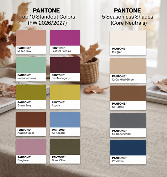 Pantone-trendkleuren 2026: van catwalk tot nagels